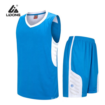 basketball uniforms sublimation reversible jersey design color blue basketball jersey